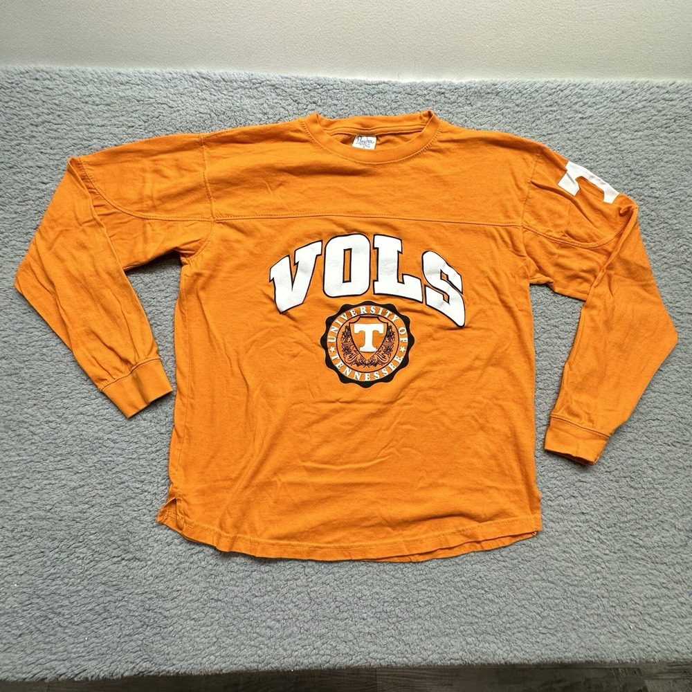 Pressbox Adult Small Orange Tennessee Volunteers Long Sleeve T Shirt Thumbholes